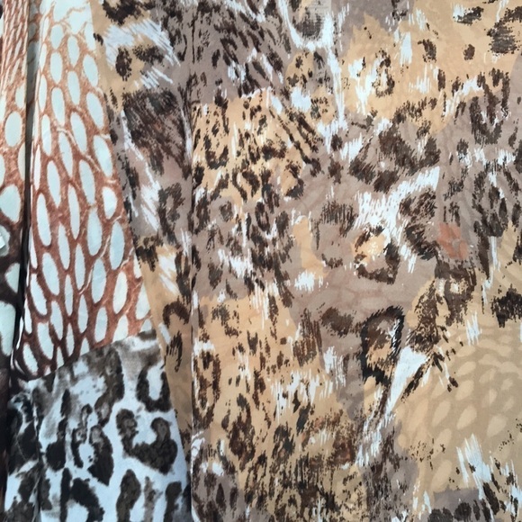 CHICO’S brown tan animal print kimono size S/M - Picture 5 of 9